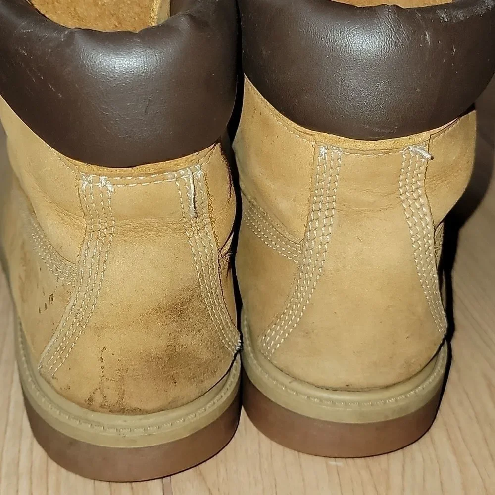 TIMBERLAND 6-INCH NUBUCK LEATHER WATERPROOF BOOTS, SIZE 7